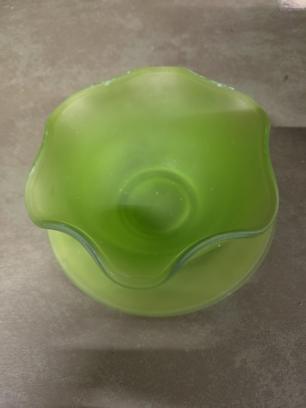 Green Decorative Glass Bowl - Home Art Accent